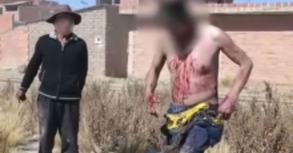Adulto mayor es aprehendido por prender fuego a uno de sus asaltantes en Patacamaya