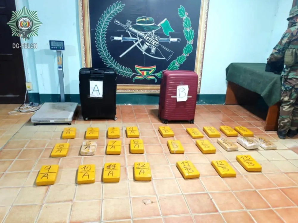 Descubrieron marihuana escondida en maletas con destino a Santa Cruz