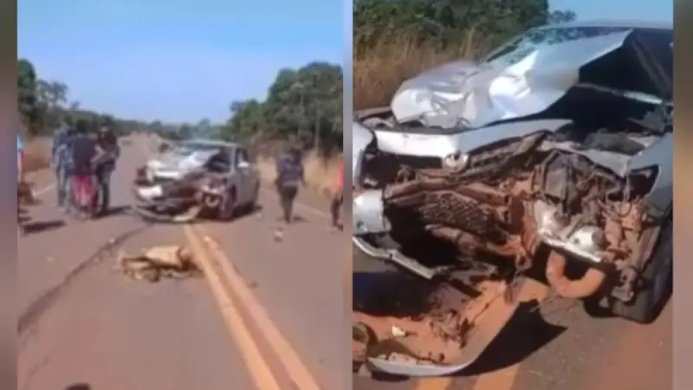 Trágico accidente entre vagoneta y motocicleta provocó la muerte de dos personas
