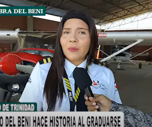 Niña hace historia al graduarse como piloto
